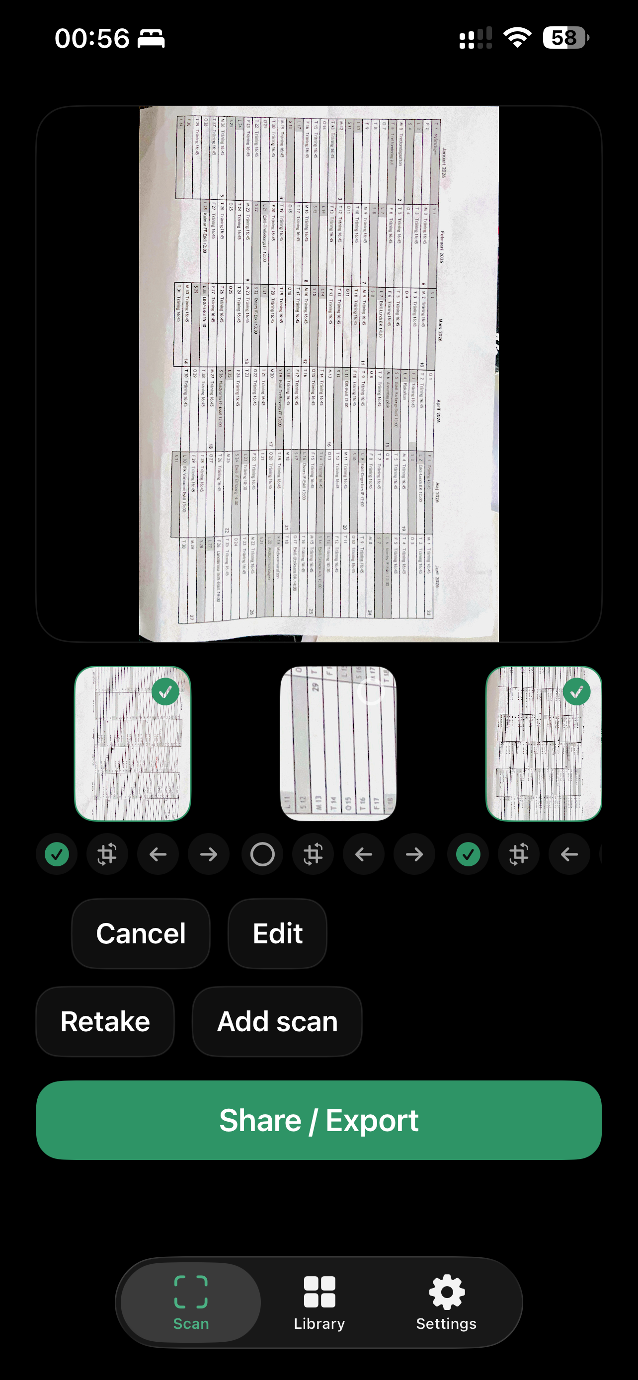 ScannrFAST review export screenshot